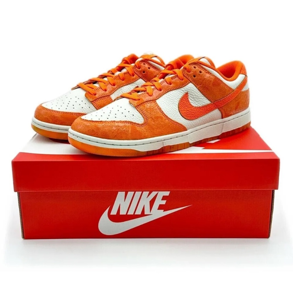 Nike Dunk Low Safety Orange & Light Bone Women's US Size Womens 11 Mens 9.5 NIB
